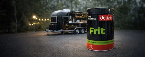 Frit 25L bij een foodtruck